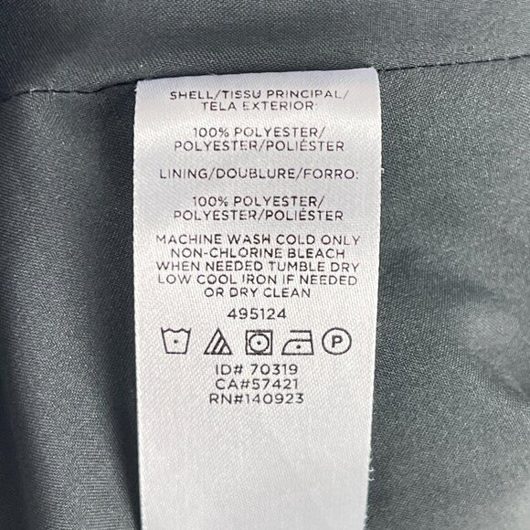 LOFT Outlet Gray Floral Print Tie Neck Dress Womens Sleeveless Chiffon Size 14 - Picture 8 of 10